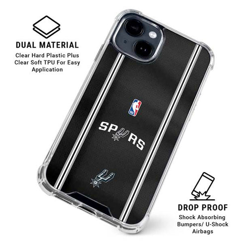 NBA San Antonio Spurs Jersey iPhone 15 Clear Case